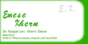 emese khern business card